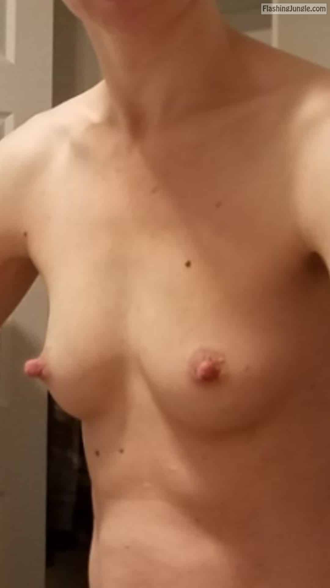 small tits selfie pics - Public Nudity and Flashing | FlashingJungle.com